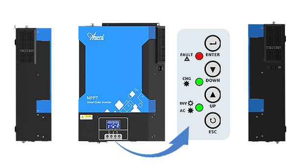 Vorteile des abnehmbaren LCD-Hybrid-Solar-Inverters 3,6 KW-6,2 KW