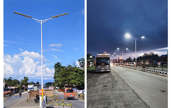 100 Sets Solar Street Lights wurden auf den Philippinen gekauft und installiert