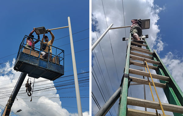Die Philippinen gekauft und installiert ISSLC Solar Street Lights