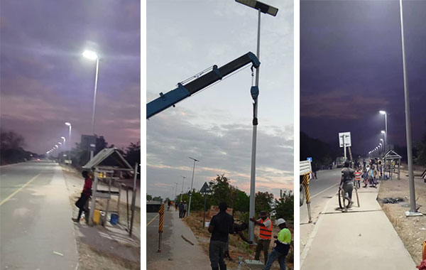 Tansania gekaufte und installierte SLZ Solar Street Lights