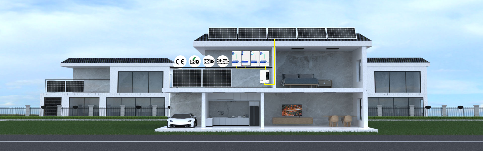 Anern Pro-Serie an der Wand befestigte Lithium-Batterie