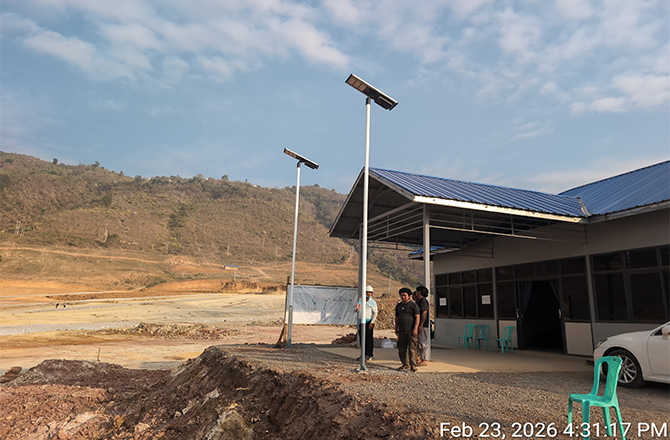 Anern Myanmar Solarstraßenlaternen-Projektfallstudie: SLZ2 80W verstellbare All-in-One-LiFePO4-Solarstraßenlaternen, 700 Sets
