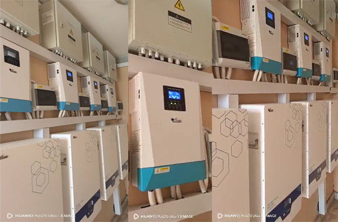 Uganda Off‑Grid 20kW Stromlösung mit AN‑LPB‑NPLUS 51,2V 200Ah wandmontierter Lithiumbatterie