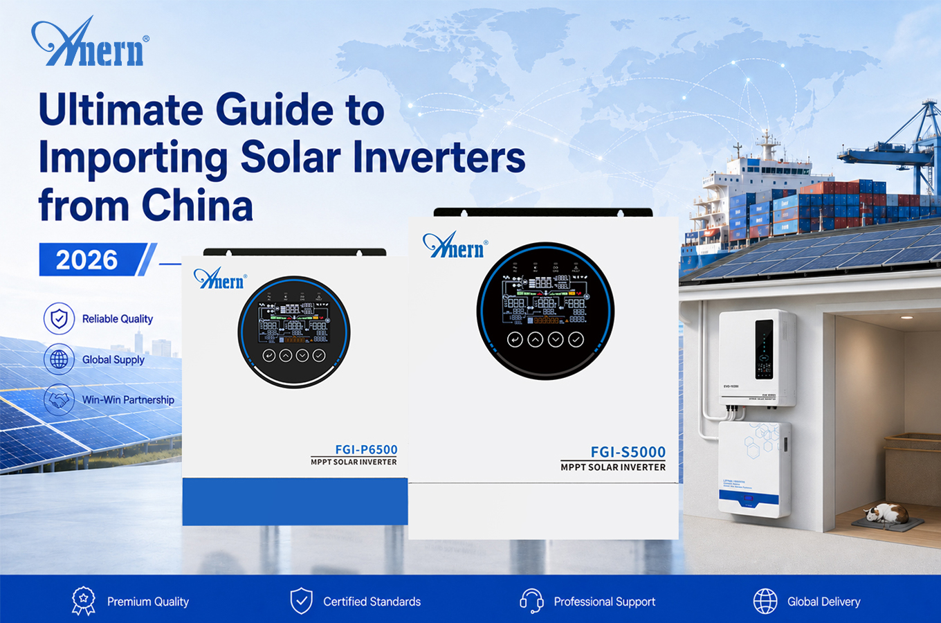 Ultimativer Leitfaden für den Import von Solar-Wechselrichtern aus China (2026)